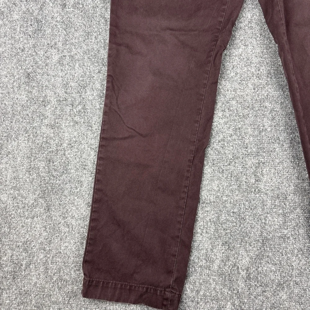 Banana Republic Fulton Chino Pants Men's 34x32 Muted Plum 100% Cotton Slim Fit